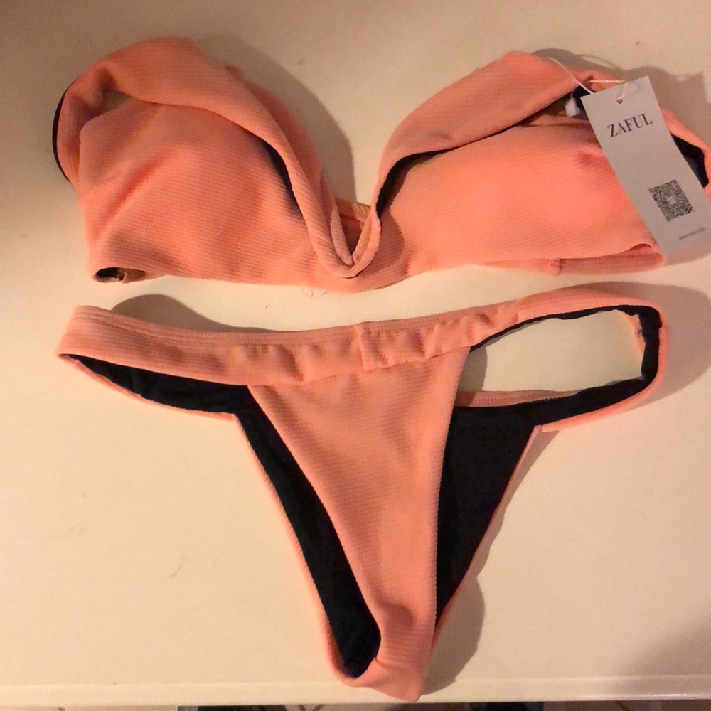Peach bathing suit